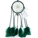 Forest Green Dream Catcher, Turkey Flat Feathers