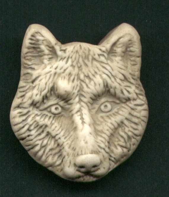 Polymer Clay Wolf Head Cab Animal Totem WFH 1 Reserved for