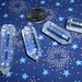 Crystal Quartz Drilled Faceted Points, 40x12mm to 22x11mm, 4x