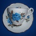Vintage Consort Blue Roses Teacup and Saucer Set