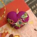 fuscia garden heart pendant