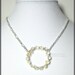 Infinity Citrine Gemstone Circle Necklace in Sterling Silver Wire Wrapped Beaded Forever Pendant