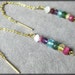 Rainbow Gemstone Threader 14K Gold Earrings (Ruby Yellow Sapphire Green Aventurine Blue Apatite Amethyst Pink Tourmaline Rainbow Moonstone)