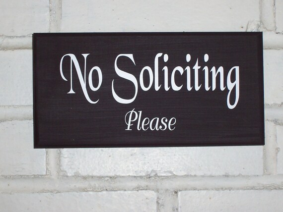 no soliciting sign please wood sign vinyl wall plaque porch