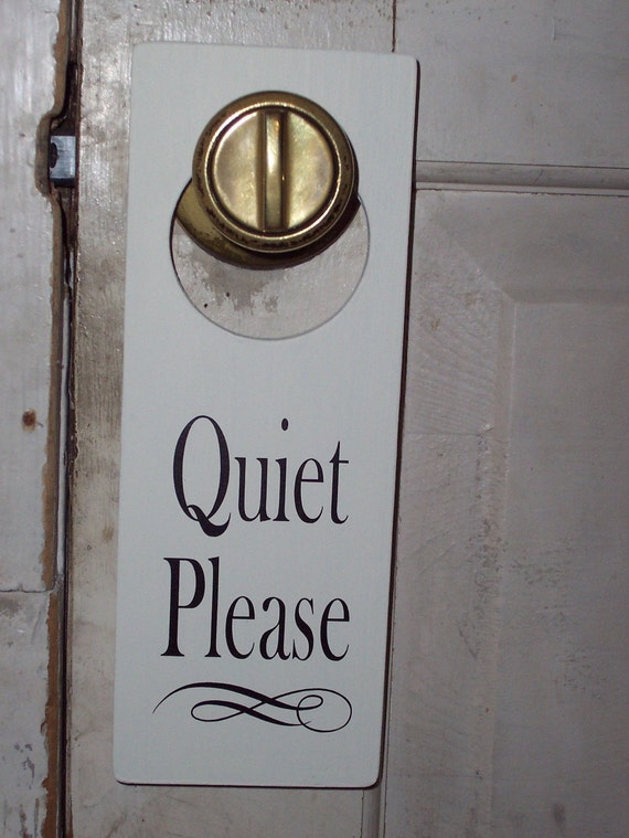 Items similar to Quiet Please Door Hanger Business Retail Shop Spa