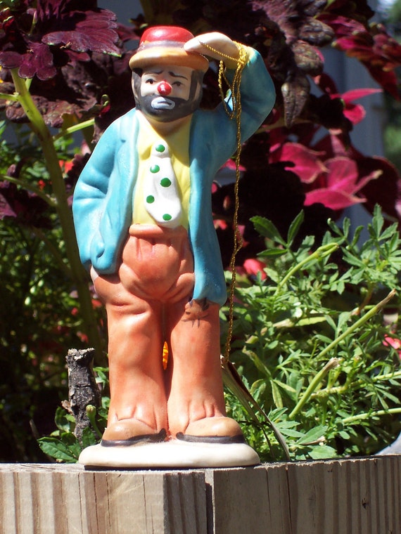 SALE Emmett Kelly Jr. Figurine Circus Clown Hobo by heartfeltgiver