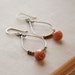FREE SHIPPING- Sunrise Teardrop Earrings- rhodocrosite, brass, sterling silver, goldfill