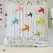 Favourite Spring thing - birds - appliquéd cushion cover