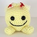 Reserved for D. McMullen Crochet amigurumi Stuffed Happy Face Plush - Smiley Face