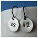 42 Stamped Earrings - Answer to Life, the Universe, and Everything - Paw & Claw Designs