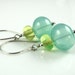 Breezy Blue Hollow Sterling Silver Earrings