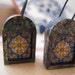 Italian tiled shrine earrings, free shipping