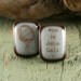 BURGUNDY Atlas Shrugged Fused Glass Cuff Links (Ready To Ship)