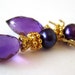 Amethyst Earrings. Vermeil. Gold Filled. Royal Purple Dew Drops by LeanneDesigns