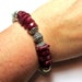 RESERVED Genuine Ruby Bracelet with Freshwater Pearls and Silver. July Birthstone.