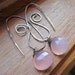 Pink Chalcedony Earrings with Copper, Gemstone Earrings.