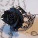 Black Rose Antique Filigree Ring. Adjustable Ring.
