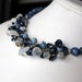 SALE - Kyanite,Labradorite, Moonstone,Spectrolite and Fire Opal Necklace with a Sterling Sun Clasp - Waterfall