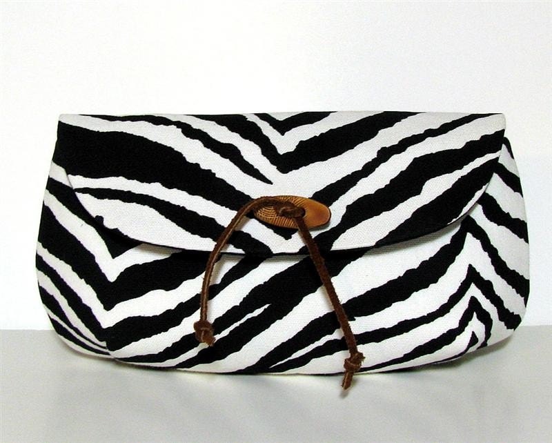 Zebra Print Clutch Purse