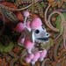 Day of the Dead Pink Poodle Skeleton Dog Christmas Ornament
