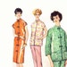 50s Asian Style Pajamas and Robe vintage pattern 36-28-38 PJs
