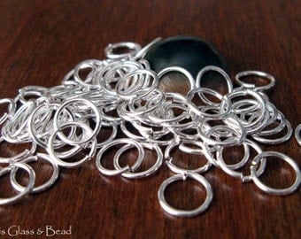 Handmade sterling silver 20 gauge round jump rings 7.4mm OD 25 pieces