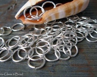 Handmade sterling silver 20 gauge round jump rings 5mm OD 50 pieces