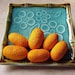 Silk Cocoons Hand Dyed (Tangerine) Six Cocoons per Packet