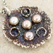 Dinosaur Eggs Pearl Pendant - Egg Nest Pendant