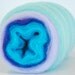 DEEP FREEZE- Self Striping Spontaneous Spinning Roving BULLSEYE Bump - (4.3 oz. center-pull bump)