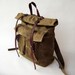 Reserved for Kim The Camper Satchel in Tan Waxed Canvas