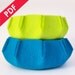 NEW Sewing Pattern PDF - URCHIN 3mm Wool Felt Nesting Bowl Set