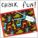 DINE.n.DOODLE(tm) Chalk Mat: Dinosaurs - laminated cotton, chalkcloth ... eat & entertain on the go - Free Shipping