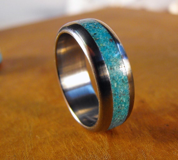 wedding bands rings turquoise stones