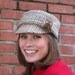 Natalie Hat - BkmHattitude Military cap Wool houndstooth