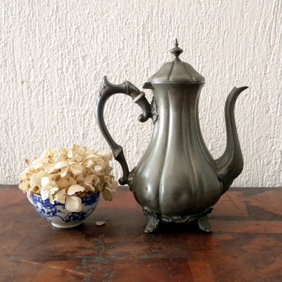 Vintage Sheffield pewter teapot by lapomme on Etsy