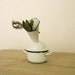 Vintage white enamel steam inhaler, country cottage