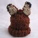 Fox Head Soft Red Fox Eared Baby Infant Toddler Kids Knit Hat