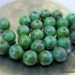 Czech Glass Beads - Round Turquoise Picasso 8mm 25 pcs