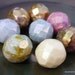Czech Glass Beads - 12mm Opaque Luster Mix Strand 8
