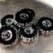 6 Premium Czech Glass Beads 12mm Coin Bead Opaque Jet Picasso