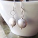 Silver Freshwater Coin Pearl Sterling Silver Earrings - Bridal Earrings - Bridesmaid Earrings
