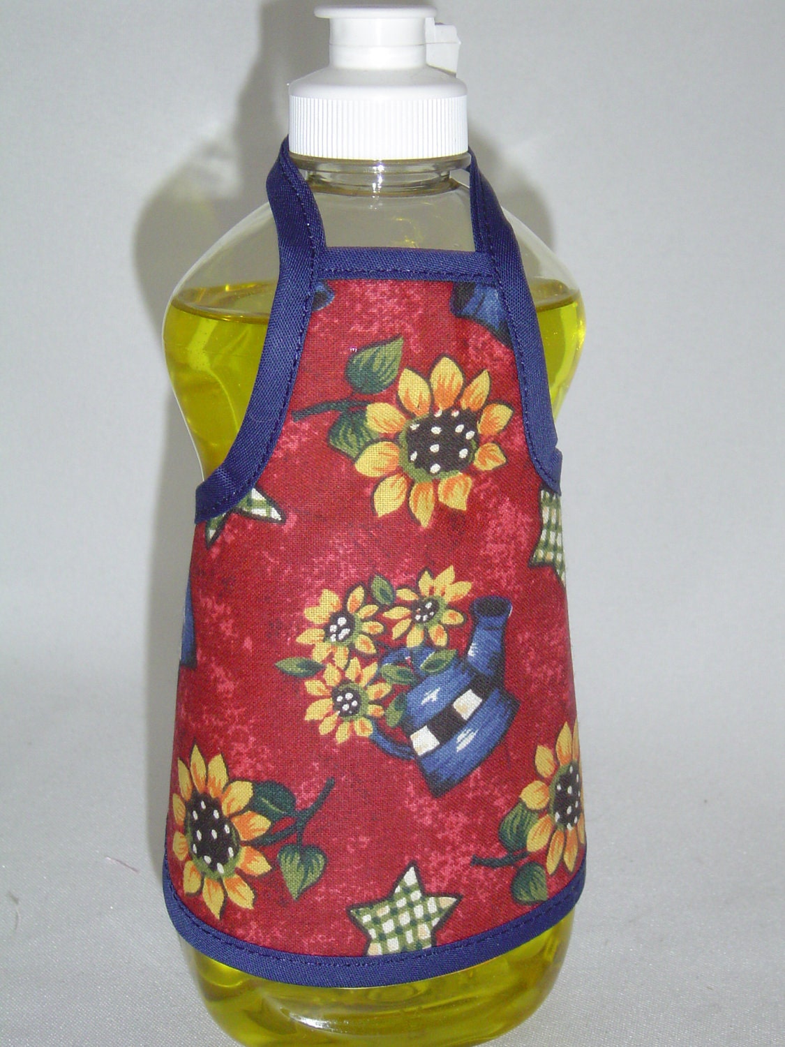 Sunflower Detergent Dish Soap Bottle Apron Cover Wrap Dress