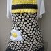 Aprons - Womens Full Apron - Egg Apron - Sunny Side Up Apron - Apron with Eggs