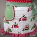 Aprons - Half Aprons - Christmas Aprons - Half Aprons - Girl on Scooter Apron - Christmas Aprons - Holiday Aprons