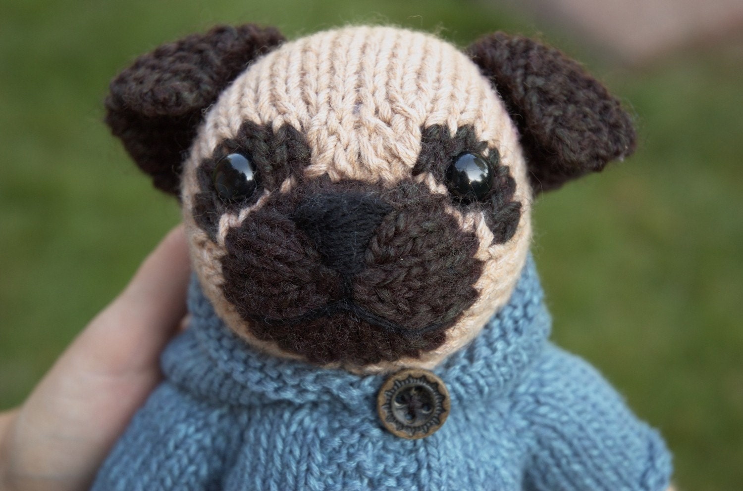Pug with Anorak Knitting Pattern
