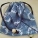 Indigo and White Kinchaku