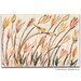 Trilliums Flowers and Bird Nature Print on Wood