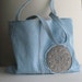 Recycled jeans tote bag - upcycled denim handbag
