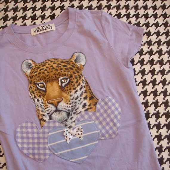 leopard heart tshirt